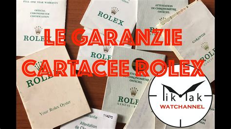 Le garanzie cartacee Rolex 